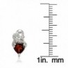 Sterling Silver Garnet Double Earrings in Women's Stud Earrings