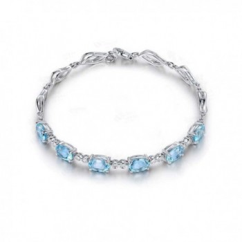 925 Sterling Silver Chain Heart Bangle Bracelet Made with Swarovski Crystals Jewelry for Women Girls - A3 - C7187Q8ZNYI