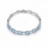 925 Sterling Silver Chain Heart Bangle Bracelet Made with Swarovski Crystals Jewelry for Women Girls - A3 - C7187Q8ZNYI