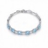 925 Sterling Silver Chain Heart Bangle Bracelet Made with Swarovski Crystals Jewelry for Women Girls - A3 - C7187Q8ZNYI