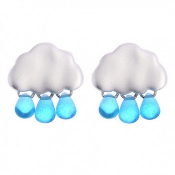 Helen de Lete Lovley Bump Cloud Rain Drop Stud Earrings - CQ12HGC5D1H