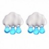 Helen de Lete Lovley Bump Cloud Rain Drop Stud Earrings - CQ12HGC5D1H