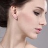 Diamond Rhodium Nickel Sterling Earrings in Women's Stud Earrings