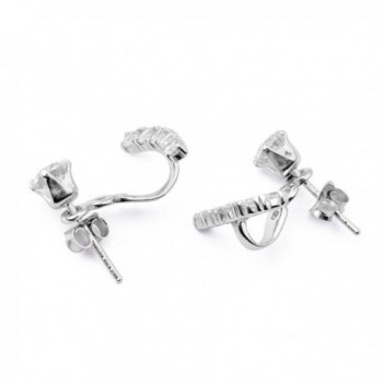 Sterling Silver Zirconia Jacket Earrings in Women's Earring Jackets