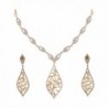 Swasti Jewels Floral Design Zircon Traditional Fashion Jewelry Set with Necklace Earrings for Women - C6120FDUK49