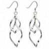 Bassion Womens Classic Double Linear Loops Design Twist Wave Earrings for Women Girls - Silver-colored - CV186E4GXT4