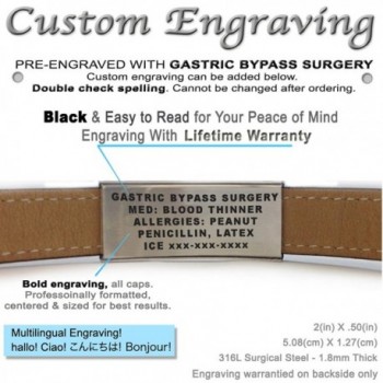 MyIDDr Pre Engraved Customized Gastric Bracelet