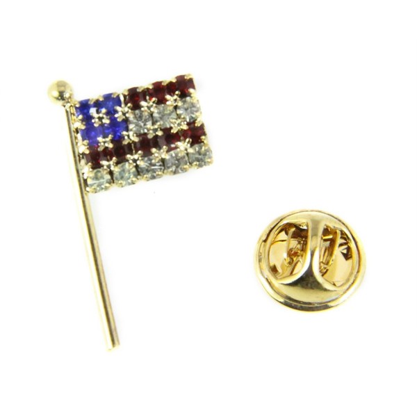 6030387 US Flag Brooch Lapel Pin Made in USA Red White Blue Patriotic Very - C511KCIA2EZ
