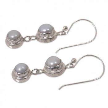 NOVICA Cultured Freshwater Sterling Earrings in Women's Drop & Dangle Earrings