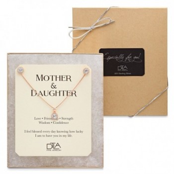 DTLA Mother and Daughter Necklace & Earring Gift Set in Sterling Silver - - CV188ZXQYKA