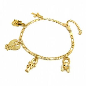 Womens Nefertiti Figaro Anklet Bracelet in Women's Anklets