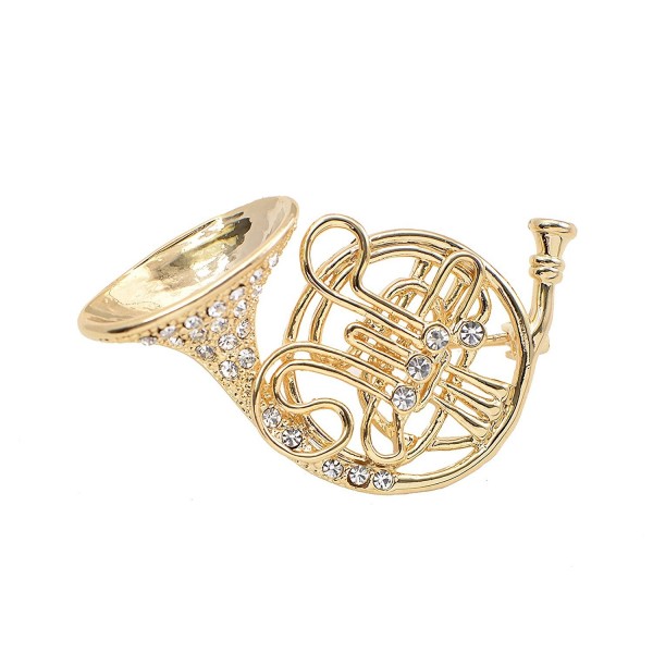 chelseachicNYC Tiny Jewel Crystal Big French Horn Brooch Pin - CV120CSTT71