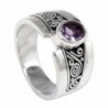 NOVICA Amethyst Sterling Silver Cocktail in Women's Statement Rings