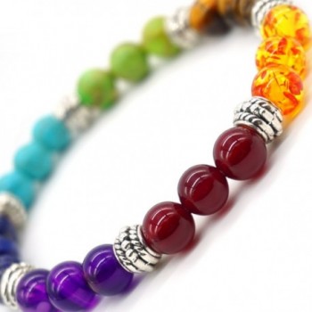 Rainbow Bracelet Crystal Balancing Gemstone in Women's Link Bracelets