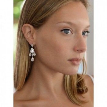 Mariell Wedding Bridal Chandelier Earrings