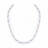 8mm White Freshwater Cultured Pearl & Amethyst Necklace - CI11MMK6D27