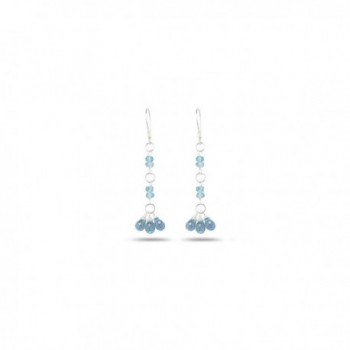 3.00-4.00 Cts Aquamarine Earrings in Sterling Silver - C611C6ELWR5