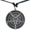 Pendant Necklace Samael Lilith Sigil of Baphomet pewter Pendant Charm Amulet - C3187HATNLX