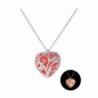 Durcoo Fashion Women Glow in Dark Love Heart Pendant Necklace Luminous Jewelry - Red2151 - CO189UGWQER