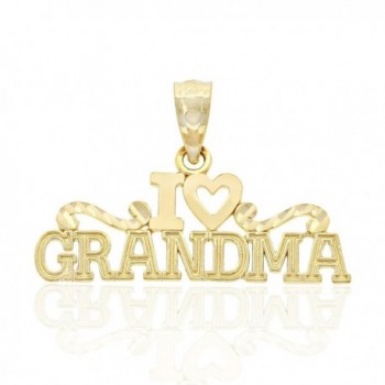 Gold "I Love Grandma" Charm- 10k Solid Gold - CB128M5QI9X