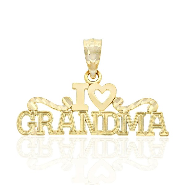 Gold "I Love Grandma" Charm- 10k Solid Gold - CB128M5QI9X