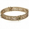 1928 Jewelry Gold-Tone Green Crystal Flower Stretch Bracelet - CF116PQX4OT
