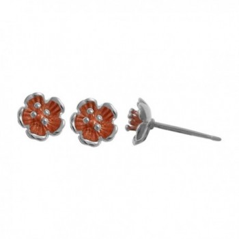 Boma Sterling Silver Flower Studs with 18kt. Rose Gold Washed Sterling Silver - CN11B4I3F83