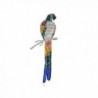 Alilang Silvery Tone Tropical Rainbow Colorful Large Parrot Bird Brooch Pin - Multicolored - CD113T2D6E5