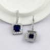 SELOVO Classic Earrings Sapphire Zirconia in Women's Drop & Dangle Earrings