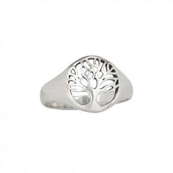 Designs by Nathan Solid 925 Silver Framed Tree of Life Ring- Comforting- Cycle of Eternal Life and Growth - C512F0D3S8J