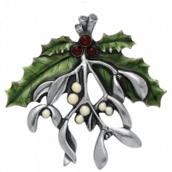 Danforth - Mistletoe & Holly Brooch Pin - CX110MMJJCN