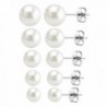 Jewelrieshop Wholesale Imitation Stainless Hypoallergenic - 1) 5 Pairs White - CQ11XP93WRX