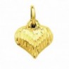14k Yellow Gold Diamond-cut Puffed Heart Charm - C1126ZF9OLV