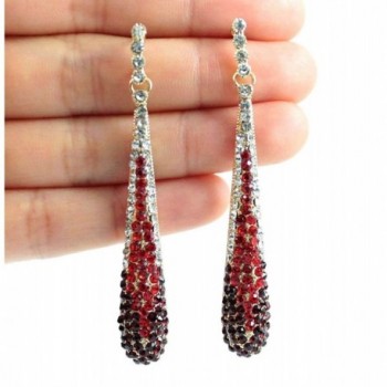 Janefashions Austrian Crystal Rhinestone Drop Chandelier Dangle Earrings Bridal E2094 5 Colors - CH12JCA8E57