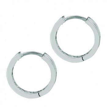 Sterling Silver Channel set Zirconia Earrings in Women's Hoop Earrings