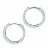 Sterling Silver Channel set Zirconia Earrings in Women's Hoop Earrings