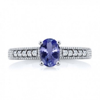 Tanzanite White Sterling Silver Engagement