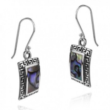 Peacock Abalone Sterling Silver Earrings