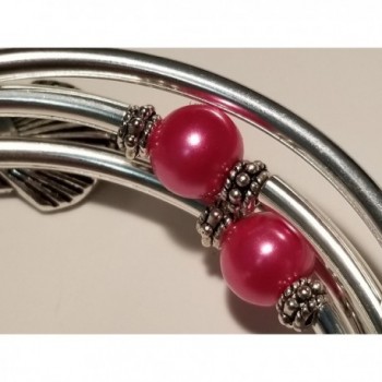 Pearl Hand Silver Slinky Bracelet