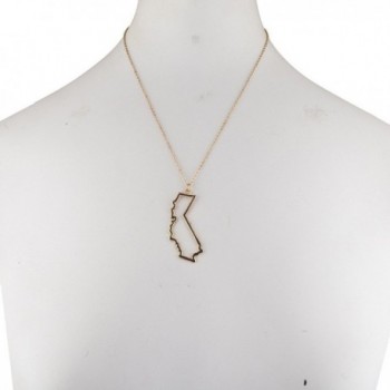 Lux Accessories Goldtone California Necklace in Women's Pendants