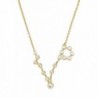 Sterling Forever Women's Zodiac Necklace - &lsquoWhen Stars Align' Constellation Necklace- Gold Plated - C117AYT5T62