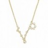Sterling Forever Women's Zodiac Necklace - &lsquoWhen Stars Align' Constellation Necklace- Gold Plated - C117AYT5T62