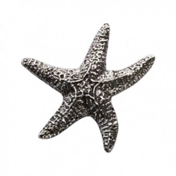 Creative Pewter Designs- Pewter Starfish Lapel Pin Brooch- Antiqued Finish- A156 - CP122XIBMDR