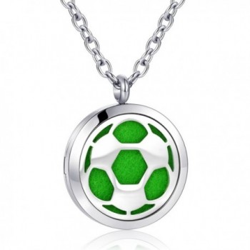 Football Aromatherapy Essential Diffuser Stainless - football pattern oil necklace - CA18289Q6IN