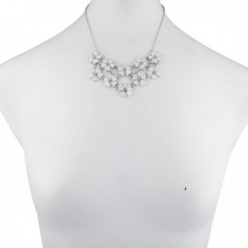 Lux Accessories Silvertone Statement Necklace