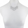 Lux Accessories Silvertone Statement Necklace