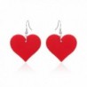 Lureme Acrylic Heart Dangle Earrings for Women and Girls(er005558) - Red - CW182HCWC99