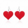 Lureme Acrylic Heart Dangle Earrings for Women and Girls(er005558) - Red - CW182HCWC99