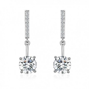 SBLING Platinum-Plated Cubic Zirconia Drop Earrings ( 4.25cttw ) - CE12IAETYS7
