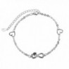 S925 Sterling Silver Infinity Endless Love Symbol Bracelet Love Heart Charm Adjustable Braclets - CB1855EAMH2